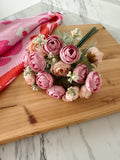 Mini Pink and Cream Ranunculus