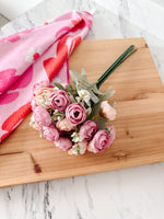 Mini Pink and Cream Ranunculus