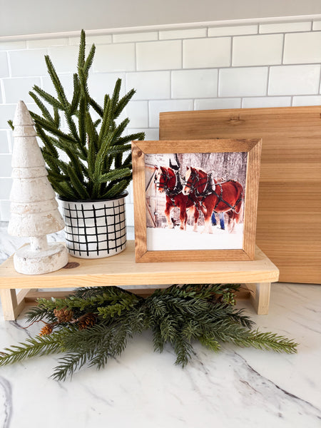 Horse & Sleigh Christmas Framed Art