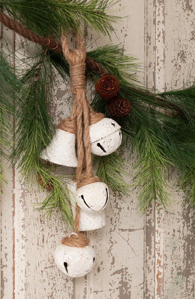 Distressed Hanging White Bells