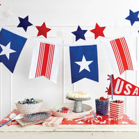 Fourth Of July Star Felt Banner