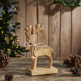 Wooden Reindeer With Bow