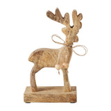 Wooden Reindeer With Bow