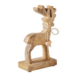 Wooden Reindeer With Bow