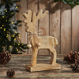 Wooden Reindeer With Bow