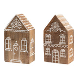 Gingerbread Hand-Painted Mango Wood House,